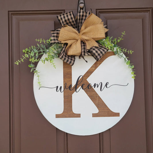 Front Door Decor, Personalized Door Hanger, Monogram, Welcome Sign, Last Name, Front Door Sign, Front Door Hanger, Newlywed Gift, New Home