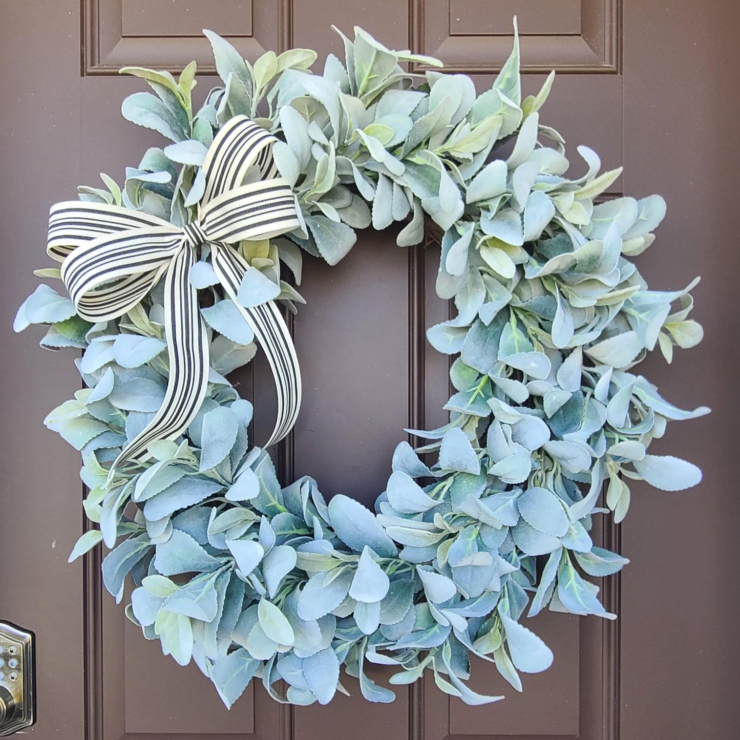 Lamb's Ear Wreath, Year Round Wreath, Front Door Wreath, Farmhouse Decor, All Year Round Decor, Rustic Charm, Perfect Gift, Variety Of Sizes