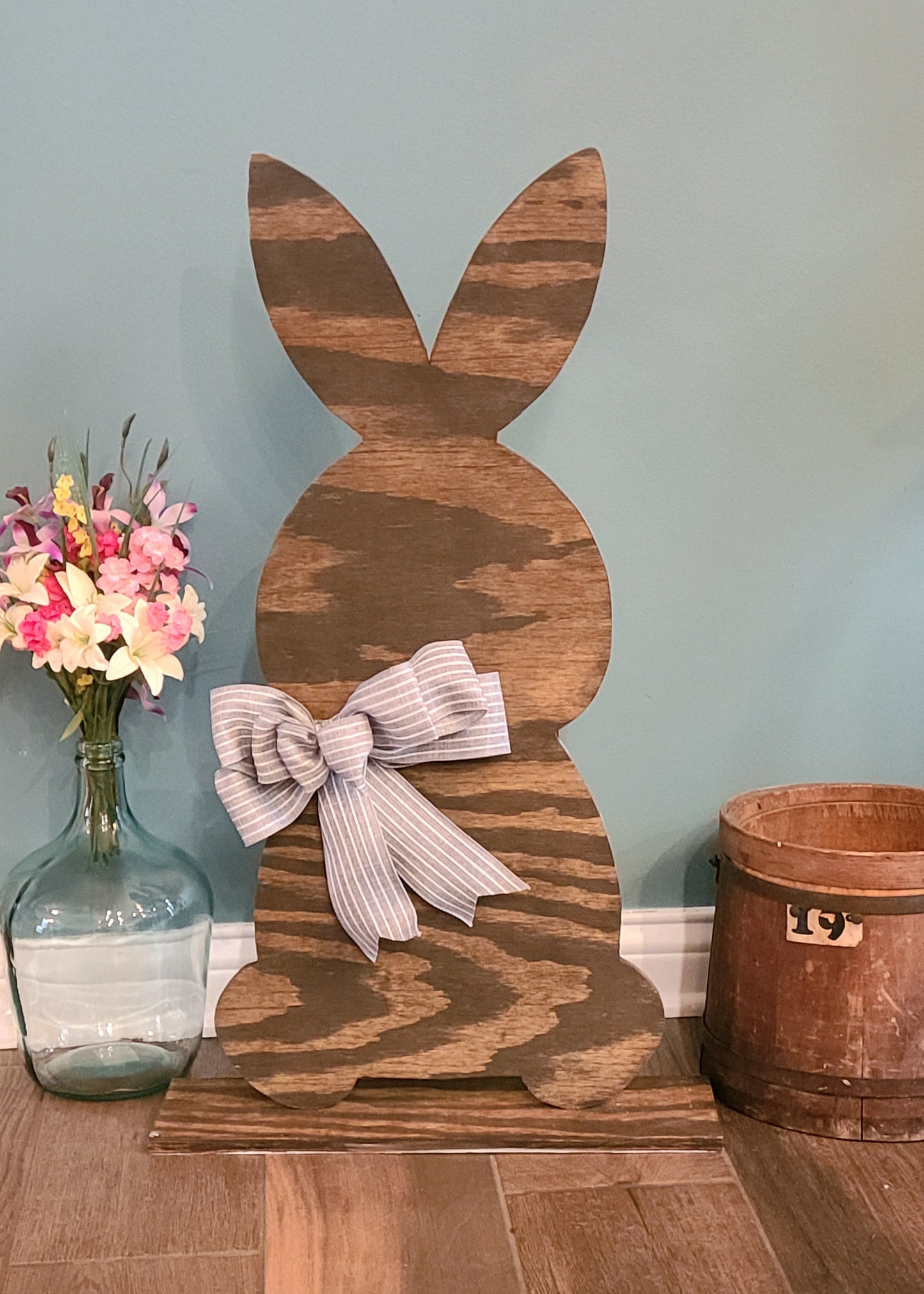 Wood Farmhouse Easter Bunny, Rustic Easter Bunny, Wood Easter Bunny, Wood Bunny, Front Porch Bunny, Rustic Bunny, Spring Bunny, In/Out Door.