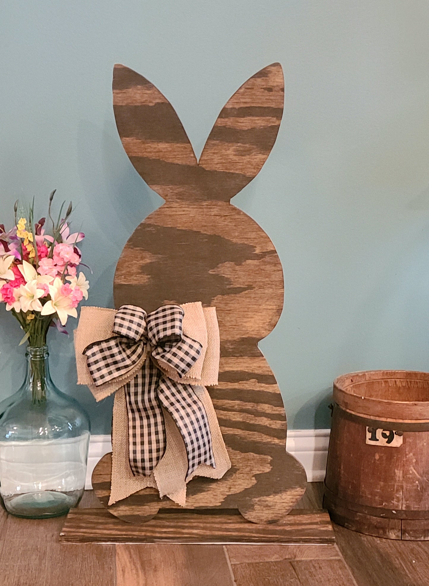 Wood Farmhouse Easter Bunny, Rustic Easter Bunny, Wood Easter Bunny, Wood Bunny, Front Porch Bunny, Rustic Bunny, Spring Bunny, In/Out Door.