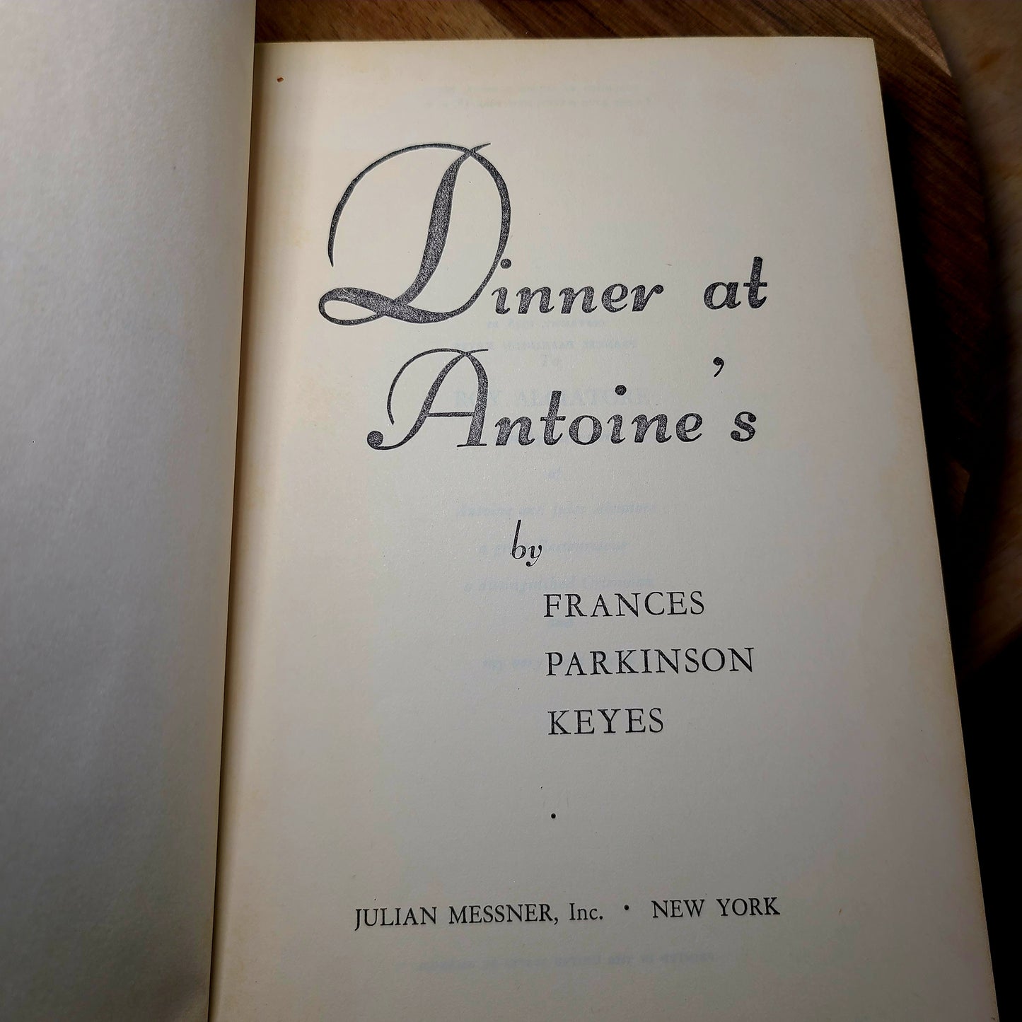 Set of 2 Frances Parkinson Keyes Hard Cover Books, Blue Camellia & Dinner at Antoine's