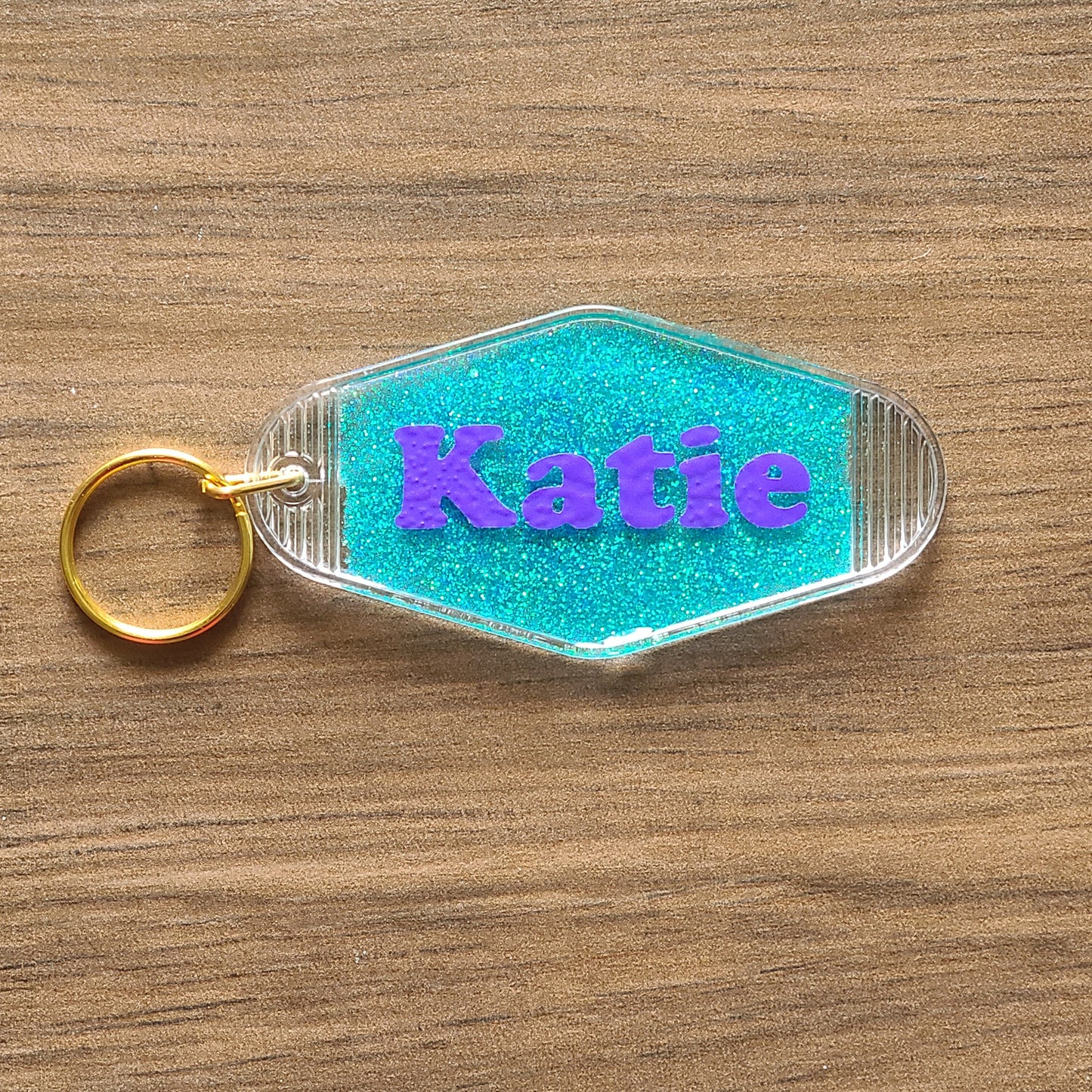 Personalized Hot Girls Hit Curbs Retro Motel Glitter Keychain, Retro Motel Keychain, Personalized Gift, Funny Motel Keychain