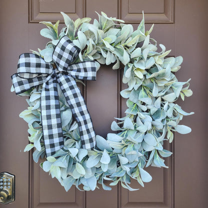 Lamb's Ear Wreath, Year Round Wreath, Front Door Wreath, Farmhouse Decor, All Year Round Decor, Rustic Charm, Perfect Gift, Variety Of Sizes
