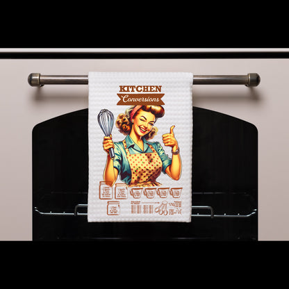 Retro Women Kitchen Hand Dish Towels, Funny Kitchen Towels, Retro Decor, Gift For Her, Housewarming Gift, Choose Your Design