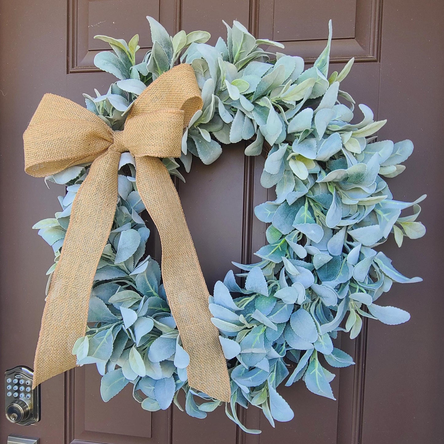 Lamb's Ear Wreath, Year Round Wreath, Front Door Wreath, Farmhouse Decor, All Year Round Decor, Rustic Charm, Perfect Gift, Variety Of Sizes