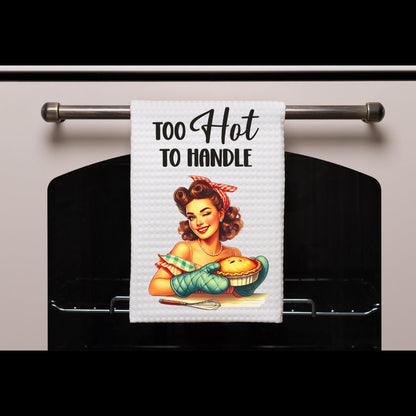 Retro Women Kitchen Hand Dish Towels, Funny Kitchen Towels, Retro Decor, Gift For Her, Housewarming Gift, Choose Your Design