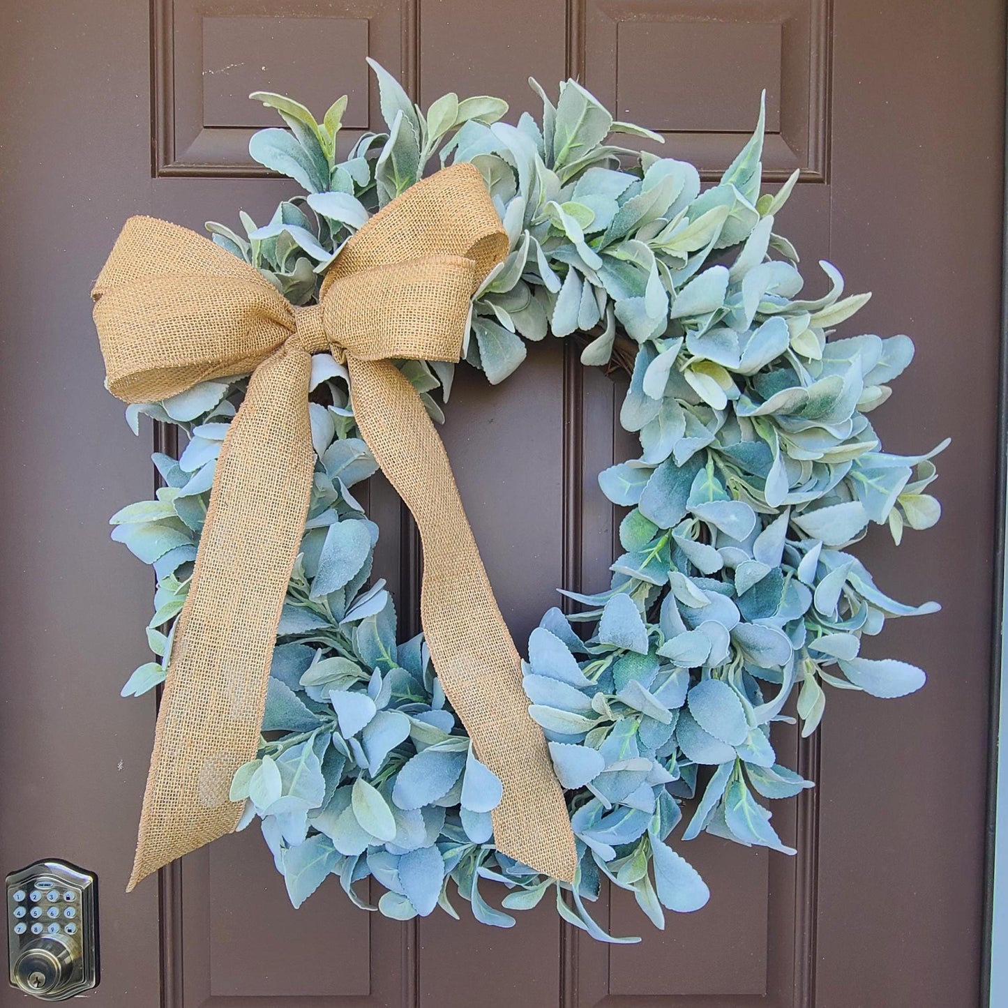 Lamb's Ear Wreath, Year Round Wreath, Front Door Wreath, Farmhouse Decor, All Year Round Decor, Rustic Charm, Perfect Gift, Variety Of Sizes