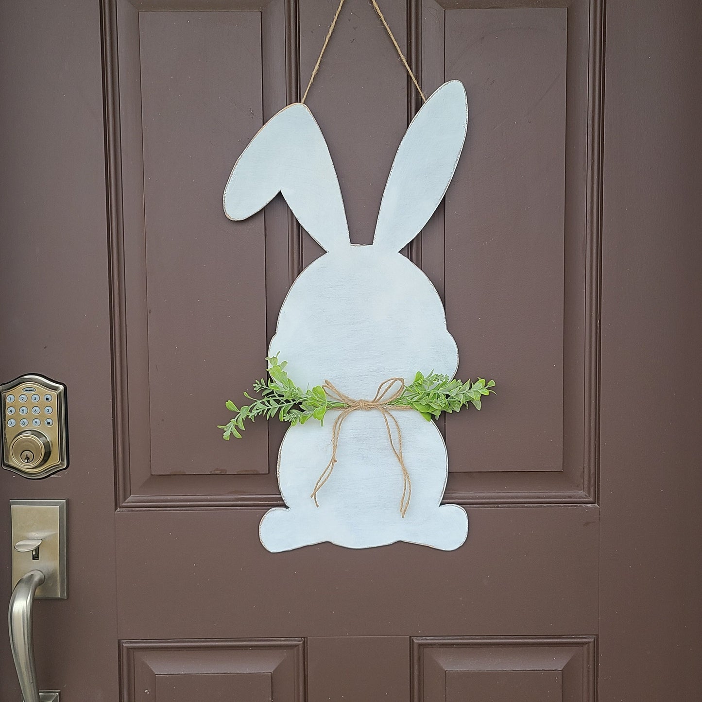 Easter Bunny Door Hanger, Front Door Decor, Easter Decor, Easter Door Sign, Easter Door Hanger, Welcome Door Hanger, Front Door Hanger